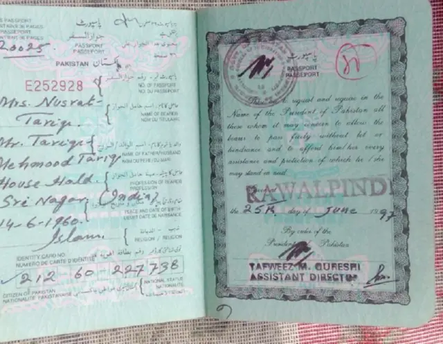 तारिक महमूद की बेगम का श्रीनगर का पता