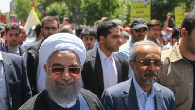 حسن روحانی در راهپیمایی روز قدس