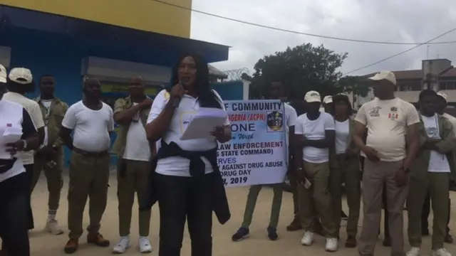 Association of Community Pharmacists and Nigeria Drug Law Enforcement Agency NDLEA with some Youth Corp members