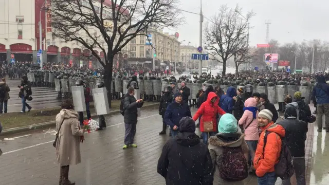 Демонстрация в Минске
