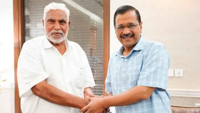 અરવિંદ કેજરીવાલ સાથે છોટુ વસાવા