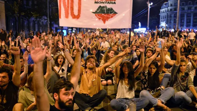 Romanya'da protesto