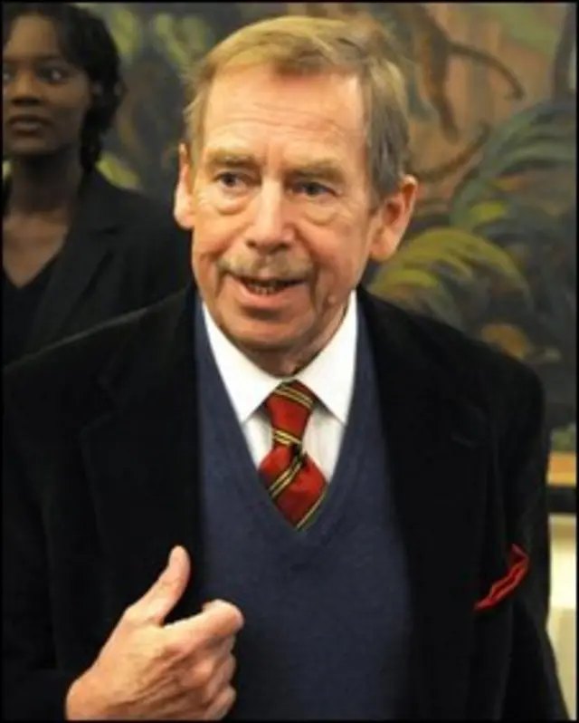Vaclav Havel in Prague, 13 October 2008