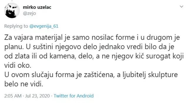 Šta za vajara znači njegovo delo
