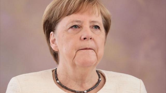 La canciller de Alemania, Angela Merkel, en el Palacio Bellevue de Berlín el 27 de junio de 2019.