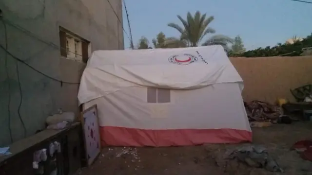 Gul Mohammad's family tent in Lashkargah