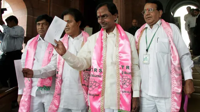 તેલંગણાના મુખ્ય મંત્રી અને તેલંગણા રાષ્ટ્ર સમિતિના અધ્યક્ષ ચંદ્રશેખર રાવ