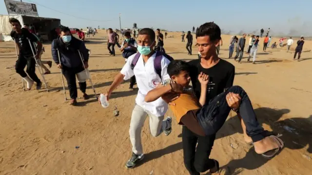 متظاهرون في غزة