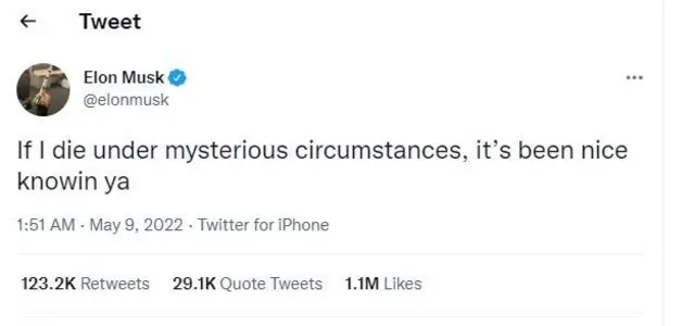 Elon Musk tweet today: Twitter Elon Musk cryptic tweet about death - All we know