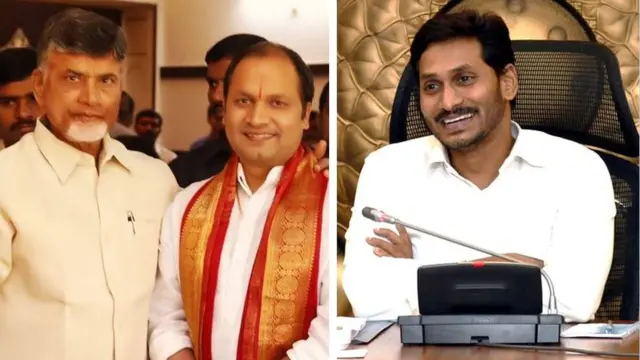 చంద్రబాబుతో శేఖర్ రెడ్డి. పక్క చిత్రంలో జగన్