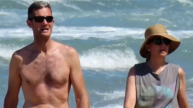 Urdangarin and Princess Cristina left Spain in 2013 for Switzerland - they are seen here on holiday in France in 2017