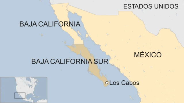 Mapa Los Cabos, Baja California Sur, México