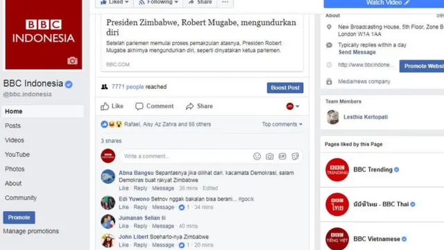 Facebook, BBC Indonesia