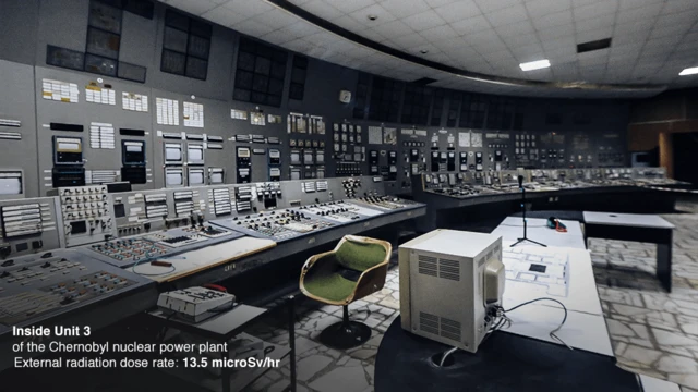 Inside Unit 3 of the Chernobyl nuclear power station