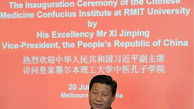 Chủ tịch Trung Quốc Tập Cận Bình tại lễ khánh thành viện Khổng Tử ở đại học RMIT