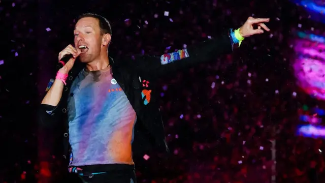 Chris Martin vocalista do grupo Coldplay