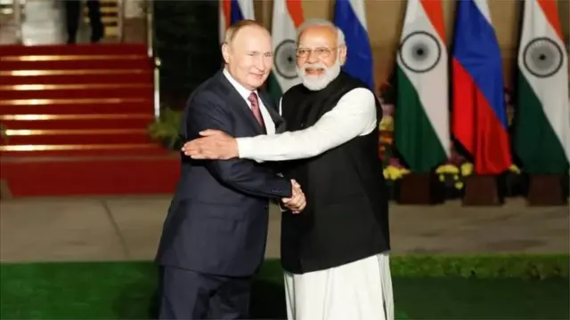 નરેન્દ્ર મોદી અને પુતિન