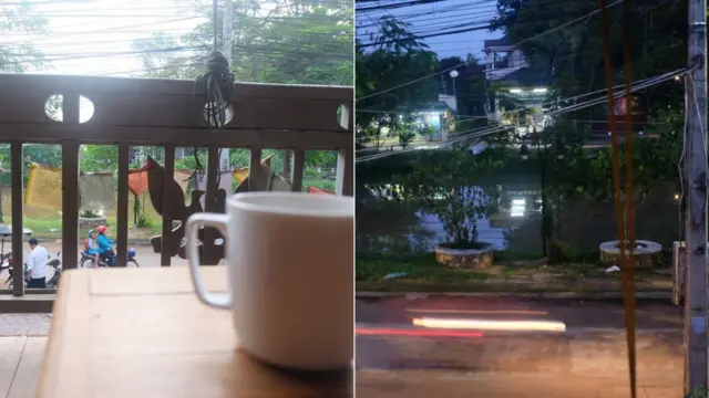 በግራ 'ቀኔን ስጀምር'፣ በቀኝ 'ከመተኛቴ በፊት ከብልኮኒዬ የምጨርሻ እይታዬ