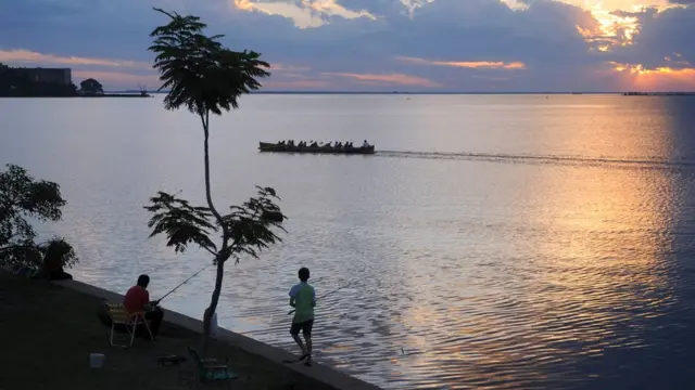 Vista del río Uruguay desde Fray Bentos.