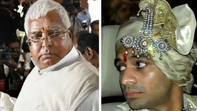 ਲਾਲੂ ਪ੍ਰਸਾਦ ਯਾਦਵ ਅਤੇ ਉਨ੍ਹਾਂ ਦੇ ਪੁੱਤਰ ਤੇਜ ਪ੍ਰਤਾਪ ਯਾਦਵ