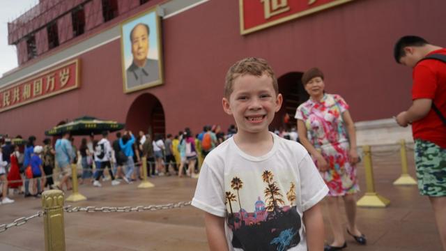 加文（Gavin）在北京天安门广场。