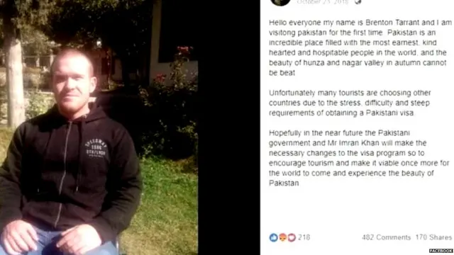 ब्रेंटन टैरंट का संदेश