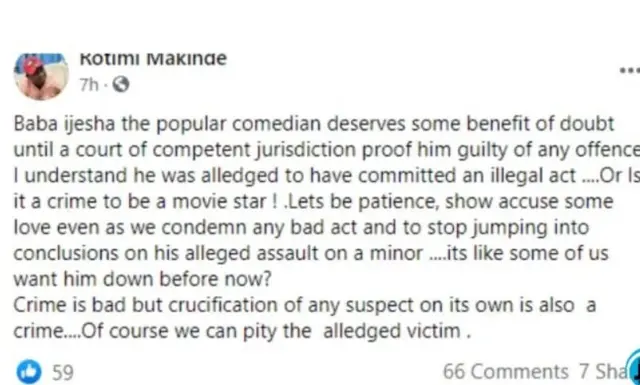 Ọrọ ti Rotimi Makinde kọ si Facebook rẹ