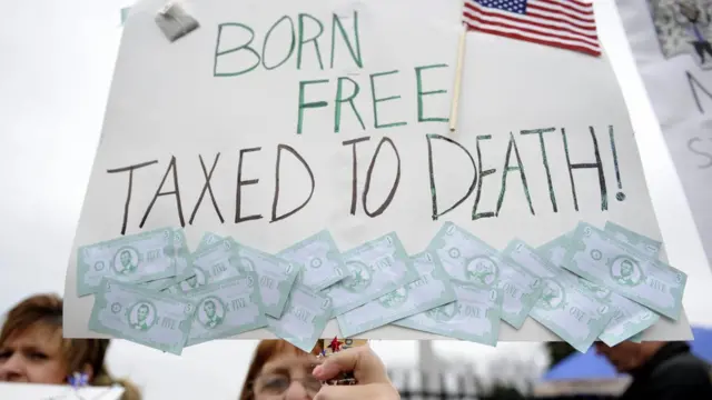 Protesta contra los impuestos en EE.UU. en 2009.