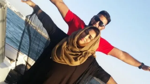 أريما وزوجها فاضل تحسين