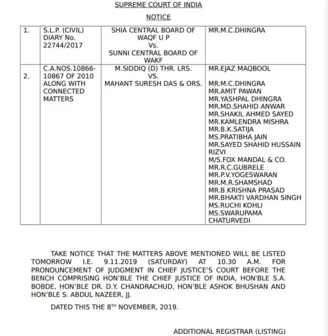 AyodhyaHearing, AyodhyaJudgment, AyodhaVerdict, BabriMasjid