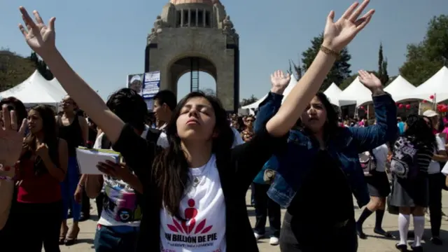 manifestante en Ciudad de México.