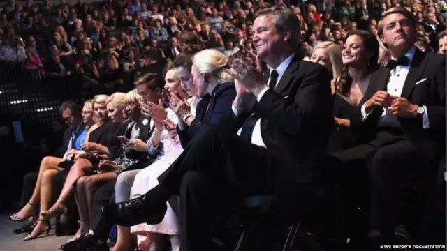 Sam Haskell (pictured on the front row) watches the 2017 contest