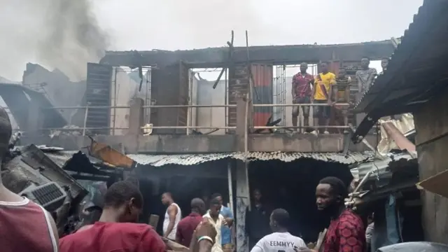 "Fire guts Ladipo spare parts market": Fire burn Lagos main 'tokunbo' motor market