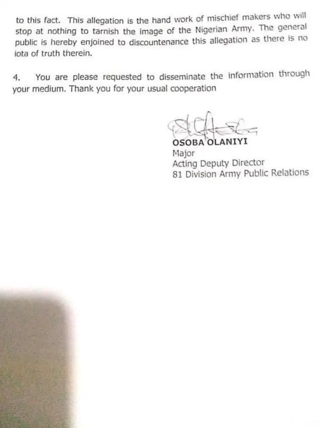 A kò pa ẹnikẹni níbi ìfẹ̀hónúhàn Lekki, ìròyìn òfégè ni- Ilé iṣẹ́ ọmọogun