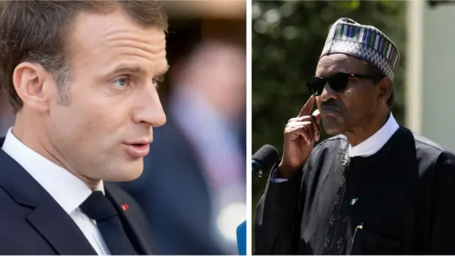 Emmanuel Macron ati Muhammadu Buhari