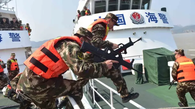 福建海警进行演练（中新社资料图片）