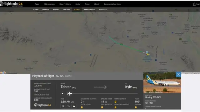flightradar görüntüsü