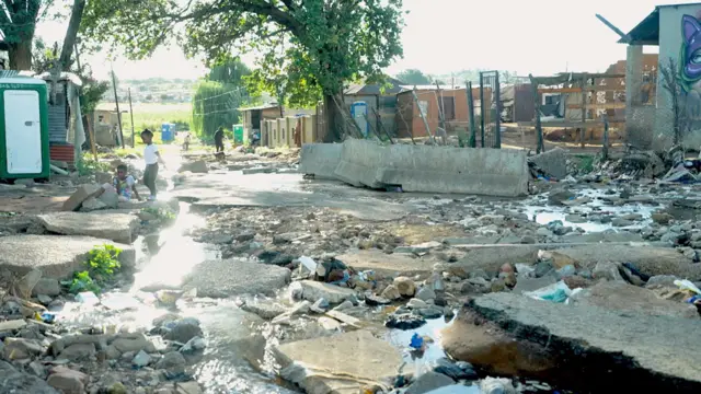 Scène de rue à Kliptown, Afrique du Sud - 2024.
