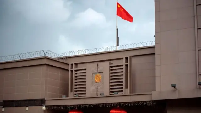 হিউস্টনে চীনা কনস্যুলেট।