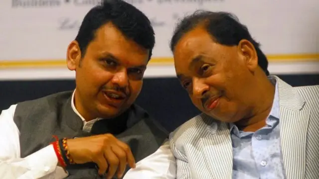 દેવેન્દ્ર ફડણવીસ અને નારાયણ રાણે