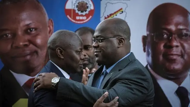 Vital Kamerhe (à gauche) était le principal allié du président Felix Tshisekedi. Son procès débute en principe ce lundi 11 mai