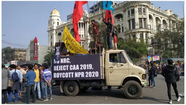 নাগরিকত্ব সংশোধনী আইনের বিরুদ্ধে কলকাতার বিক্ষোভ
