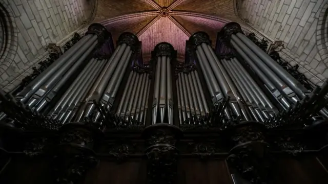 The great organ at Notre Dame in Paris