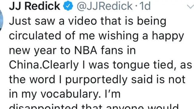 雷迪克在推特上解释