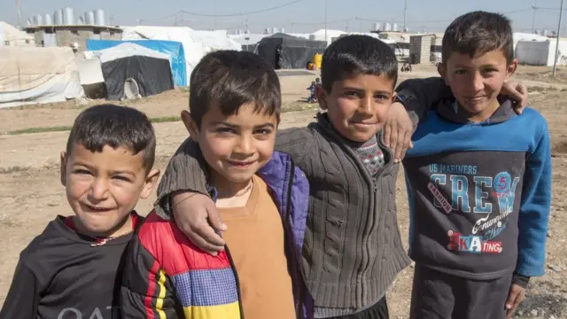 Niños yazidíes en el refugioesportenet bet esportenet betDohuk, Irak