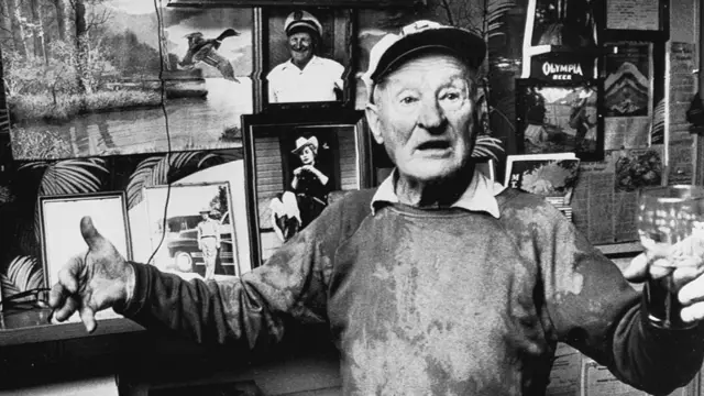 Harry Truman en su posada en 1980