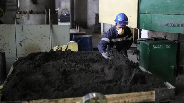 Fábrica minera en Rusia.