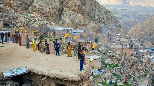 جشن آغاز سال نو در روستای پلنگان