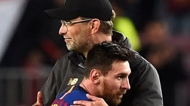 Jurgen Klopp iyo Lionel Messi