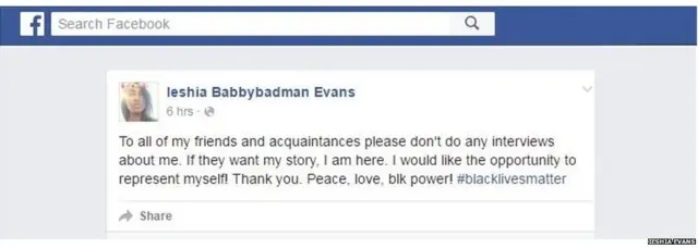 Facebook post thanking friends